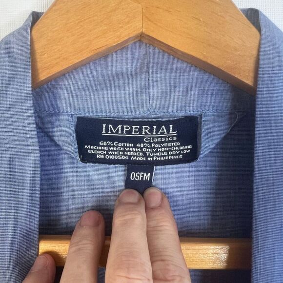 Imperial Classics Belted Robe Solid Blue Size OS Cotton Blend Lounge Wear - Picture 10 of 10